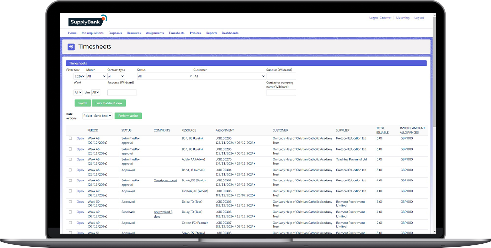 Supply Bank screenshot